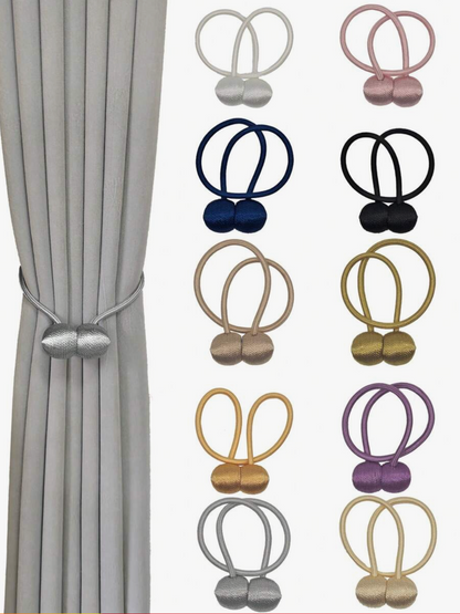 Magnetic Curtain Tie Backs – 2 Piece Curtain Holder Set