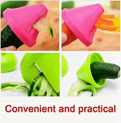 Multifunctional Spiral Vegetable Peeler & Slicer – 2 Piece Kitchen Tool Set