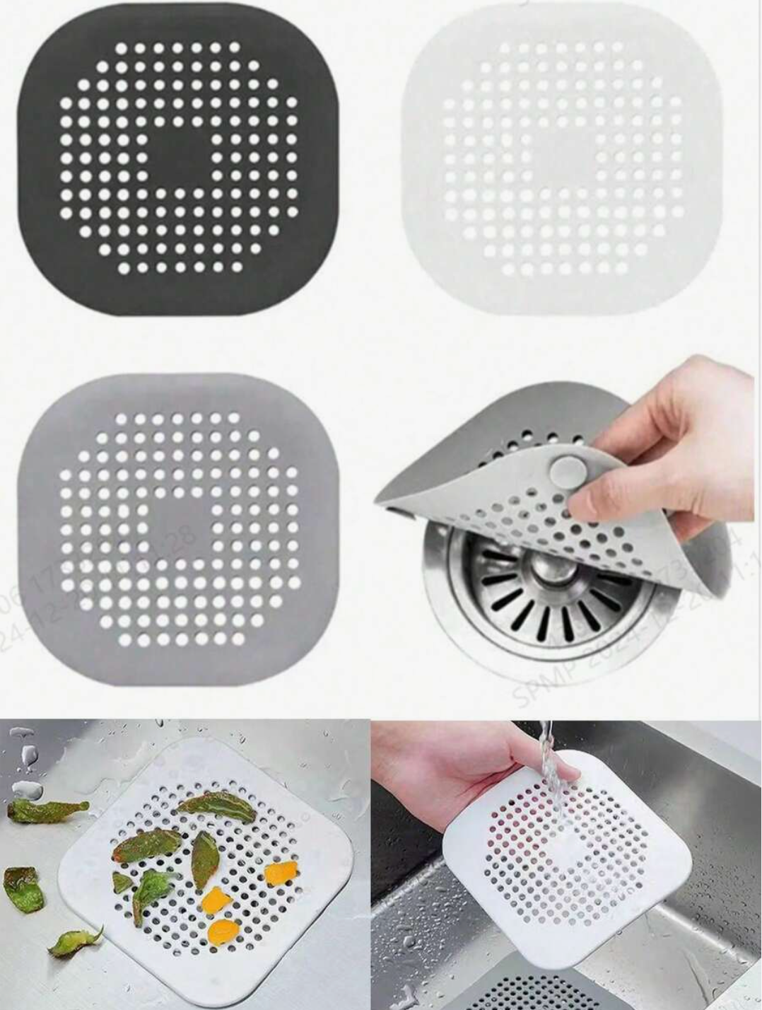 Silicone Hair Catcher & Drain Plug – Anti-Clog Shower, Bath & Sink Filter