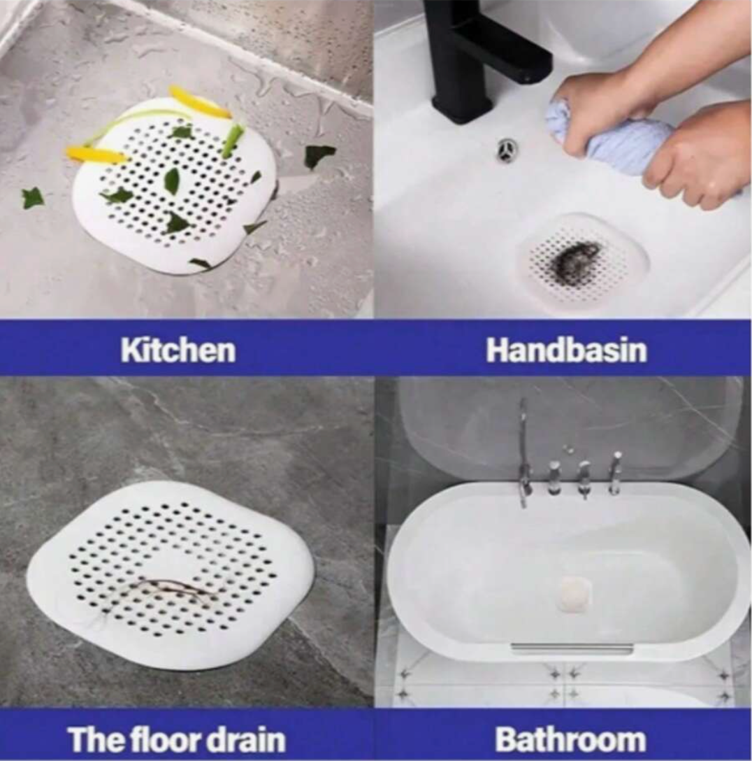 Silicone Hair Catcher & Drain Plug – Anti-Clog Shower, Bath & Sink Filter