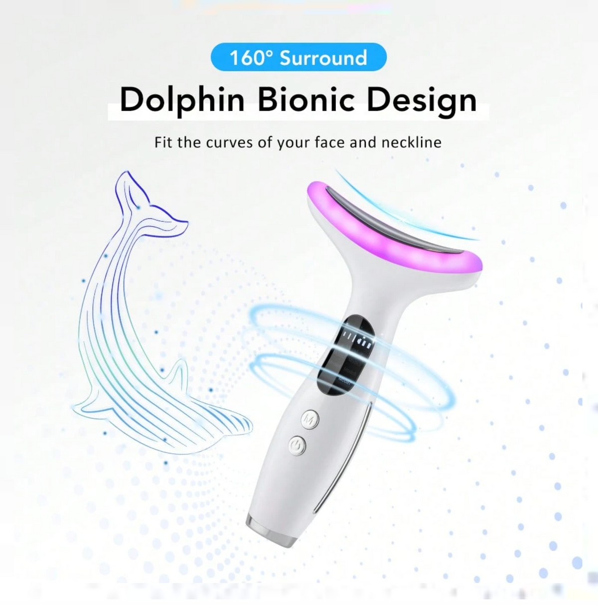 7-Colour LED Face & Neck Massager – Heated Facial Skincare Device