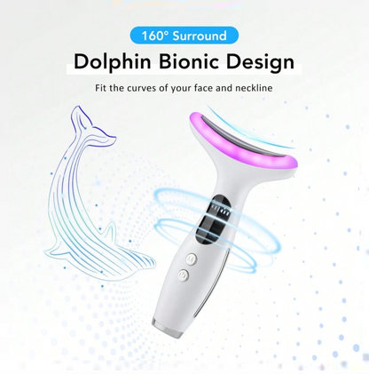 7-Colour LED Face & Neck Massager – Heated Facial Skincare Device