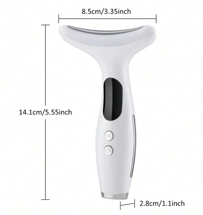 7-Colour LED Face & Neck Massager – Heated Facial Skincare Device