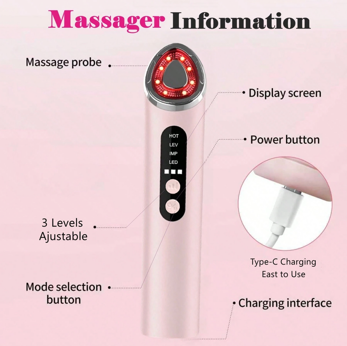 4-in-1 LED Facial Massager