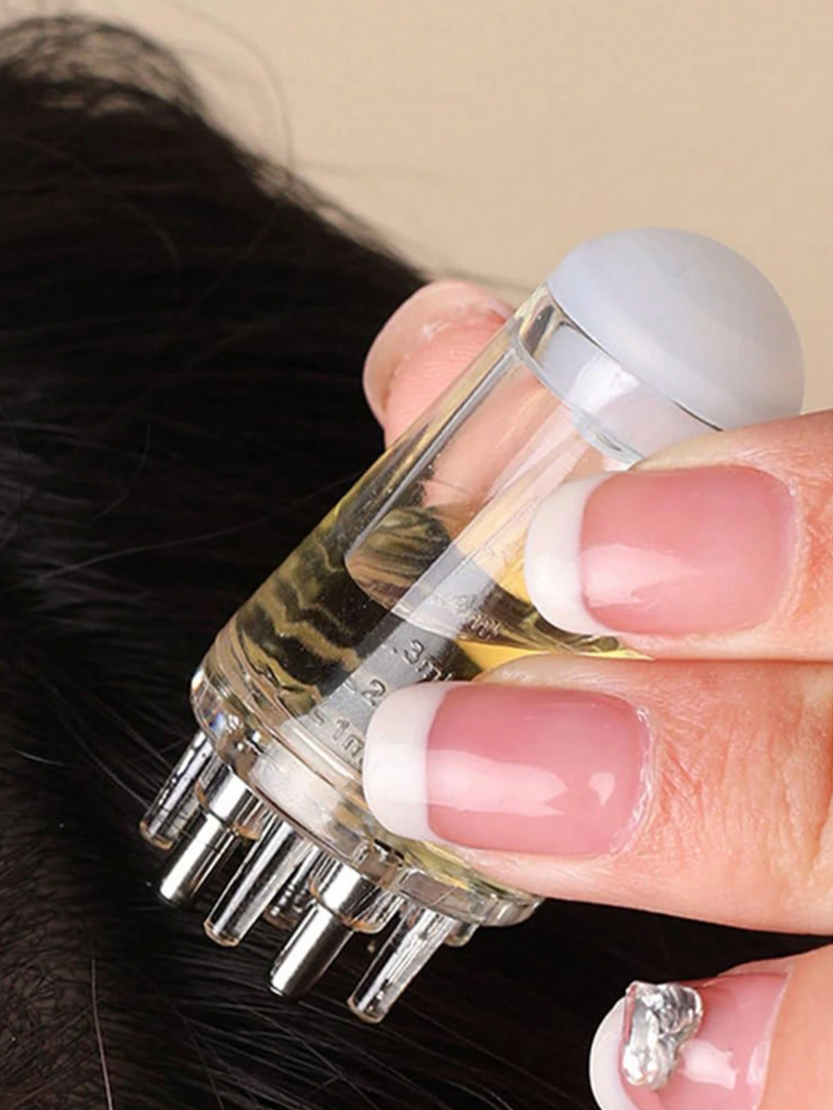 Scalp Oil Applicator & Massage Brush – 6ml Hair Serum Roller Bottle