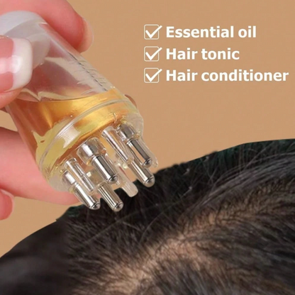 Scalp Oil Applicator & Massage Brush – 6ml Hair Serum Roller Bottle