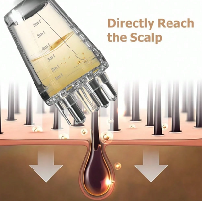 Scalp Oil Applicator & Massage Brush – 6ml Hair Serum Roller Bottle