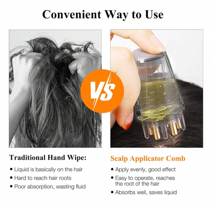 Scalp Oil Applicator & Massage Brush – 6ml Hair Serum Roller Bottle