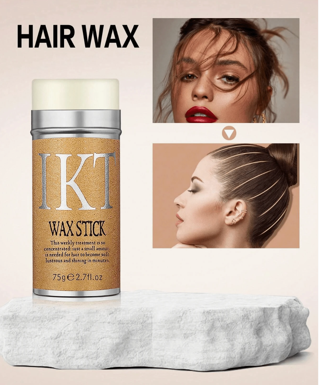 Hair Wax Stick for Wigs & Natural Hair – Frizz & Flyaway Control