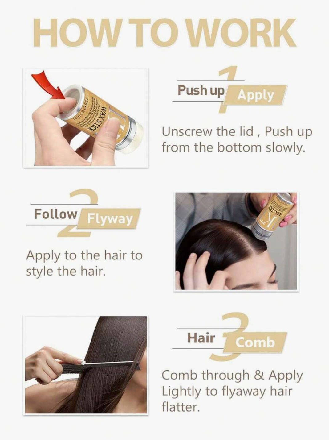 Hair Wax Stick for Wigs & Natural Hair – Frizz & Flyaway Control