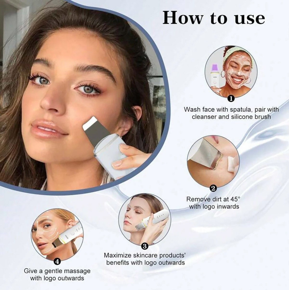Ultrasonic Facial Cleansing & Skin Scrubber