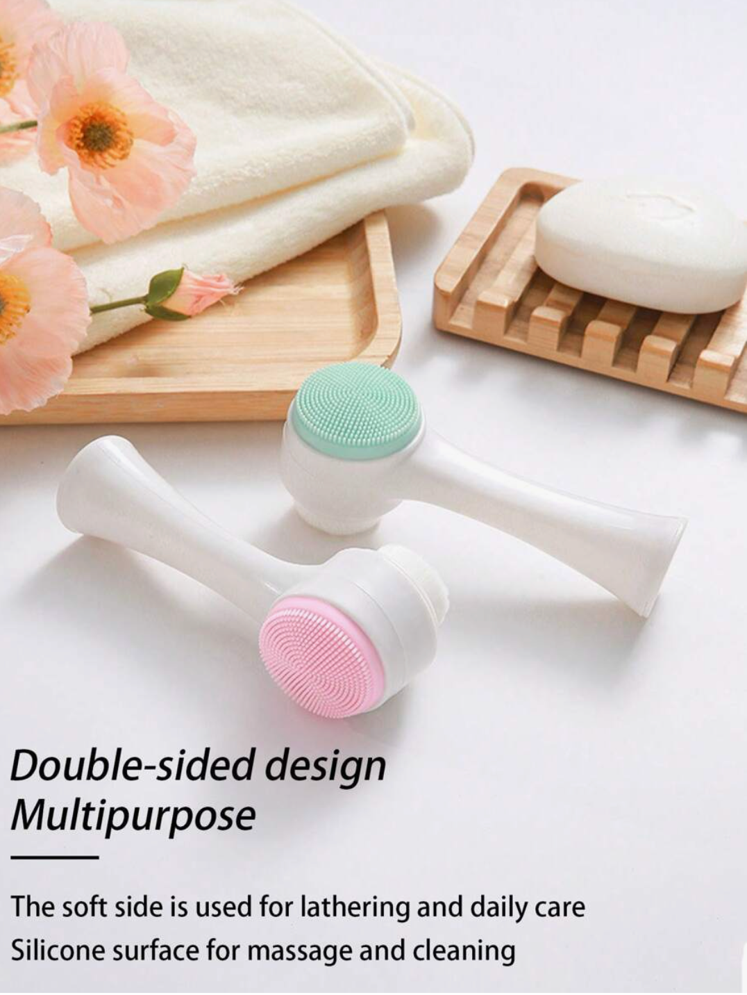 2-in-1 Silicone Facial Cleansing Brush