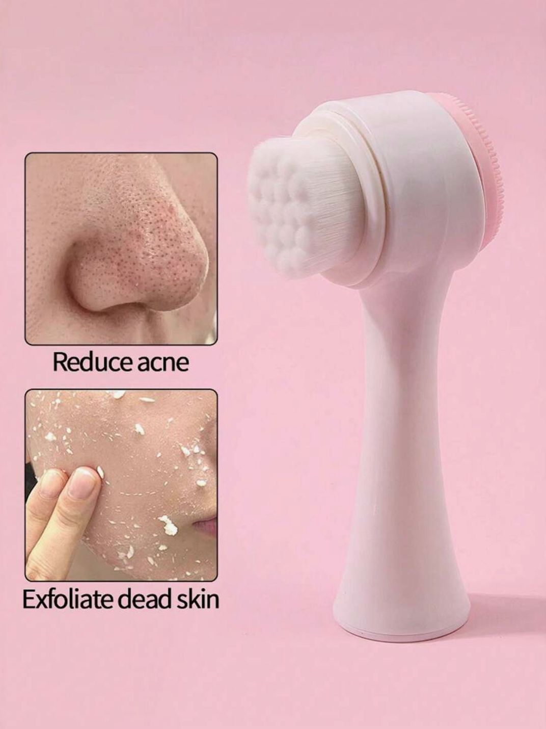 2-in-1 Silicone Facial Cleansing Brush