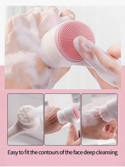 2-in-1 Silicone Facial Cleansing Brush