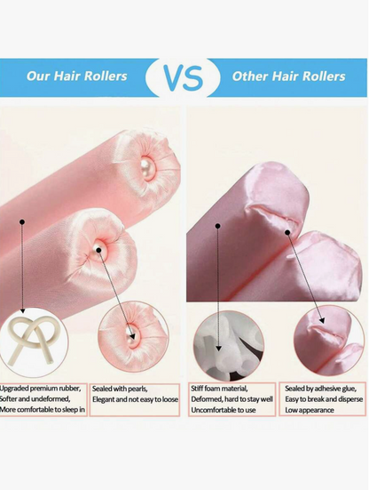 Satin Heatless Curling Rod Set