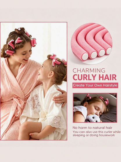 Flexible Foam Hair Curling Rods with Rat Tail Comb