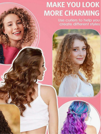 Flexible Foam Hair Curling Rods with Rat Tail Comb