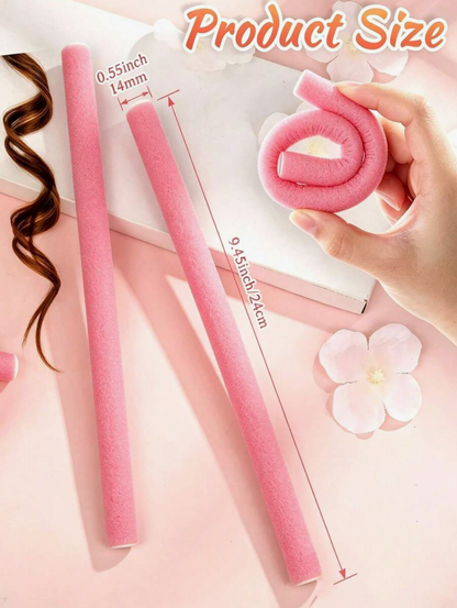 Flexible Foam Hair Curling Rods with Rat Tail Comb