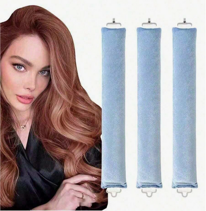 3-Piece Heatless Hair Curler Set