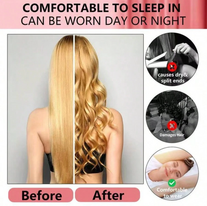 3-Piece Heatless Hair Curler Set