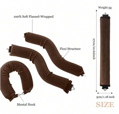 3-Piece Heatless Hair Curler Set