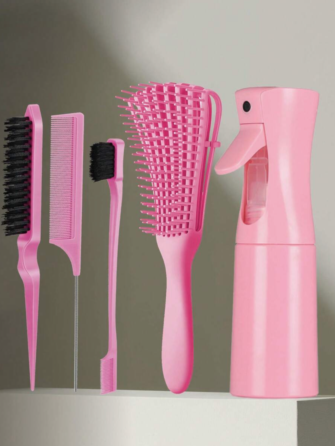 Hair Brush & Styling Comb Set with 200ml Spray Bottle