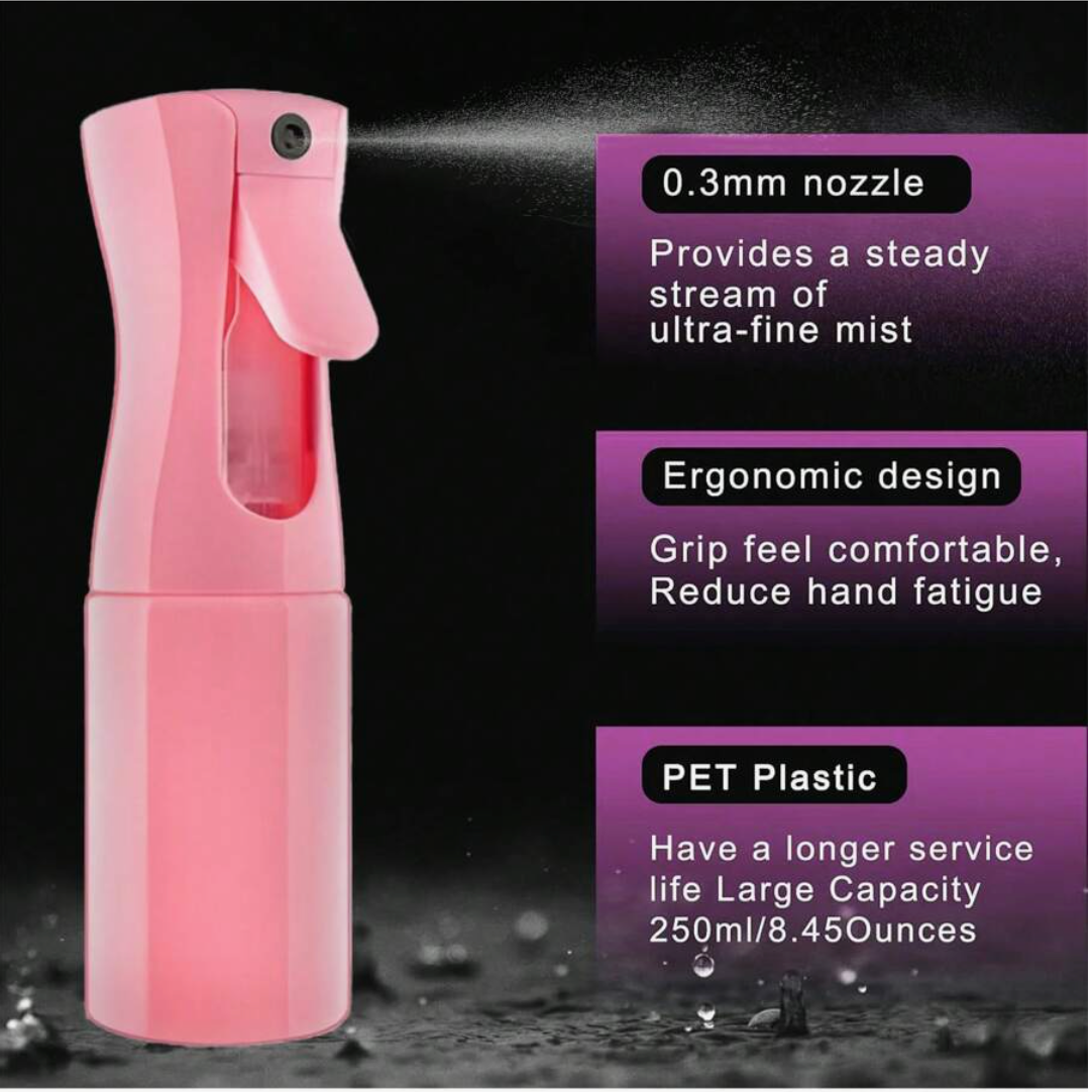 Hair Brush & Styling Comb Set with 200ml Spray Bottle