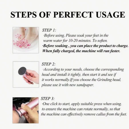 Rechargeable Electric Foot Grinder