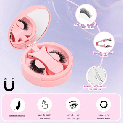Natural Magnetic False Eyelashes with Applicator