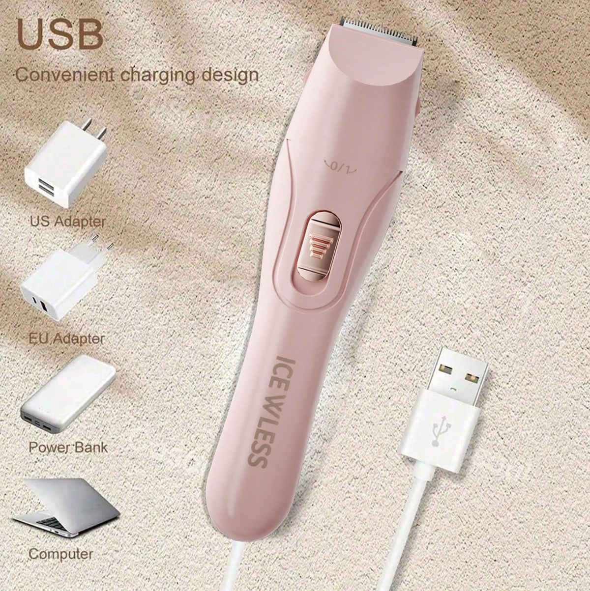 3-in-1 Rechargeable Electric Shaver for Women