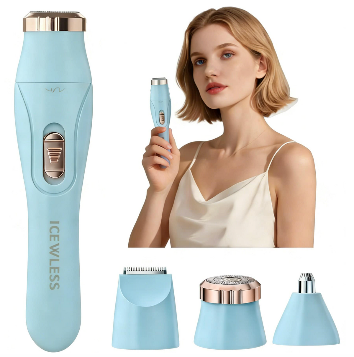 3-in-1 Rechargeable Electric Shaver for Women