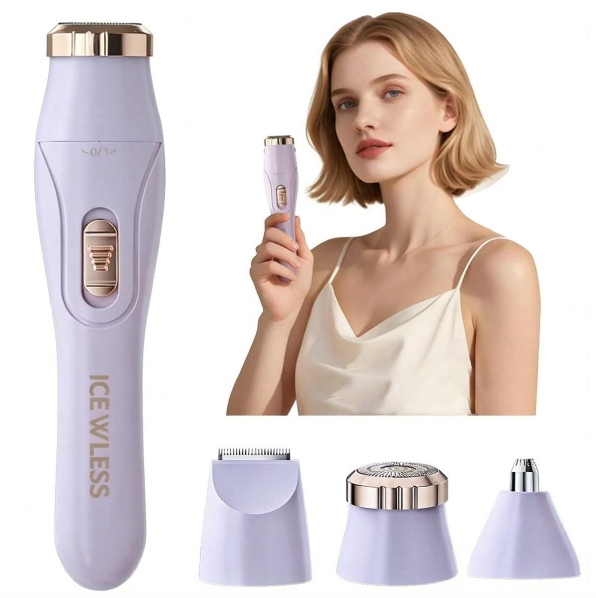 3-in-1 Rechargeable Electric Shaver for Women