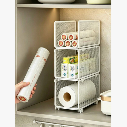 3-Piece Stackable Metal Storage Rack
