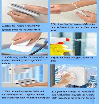 Dual-Sided Magnetic Window Cleaner