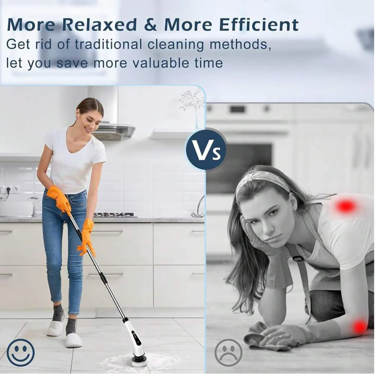Cordless Electric Spin Scrubber with 8 Brush Heads