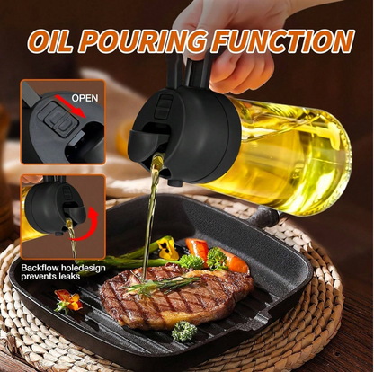 2-in-1 Oil Sprayer & Dispenser Bottle