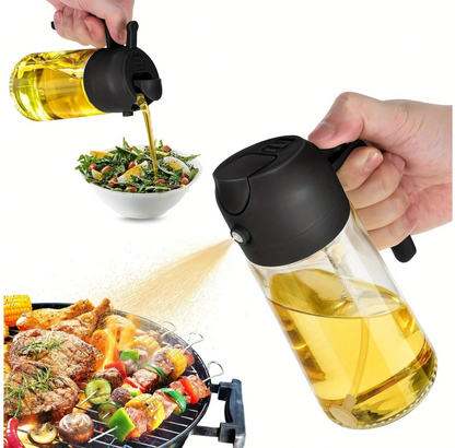 2-in-1 Oil Sprayer & Dispenser Bottle