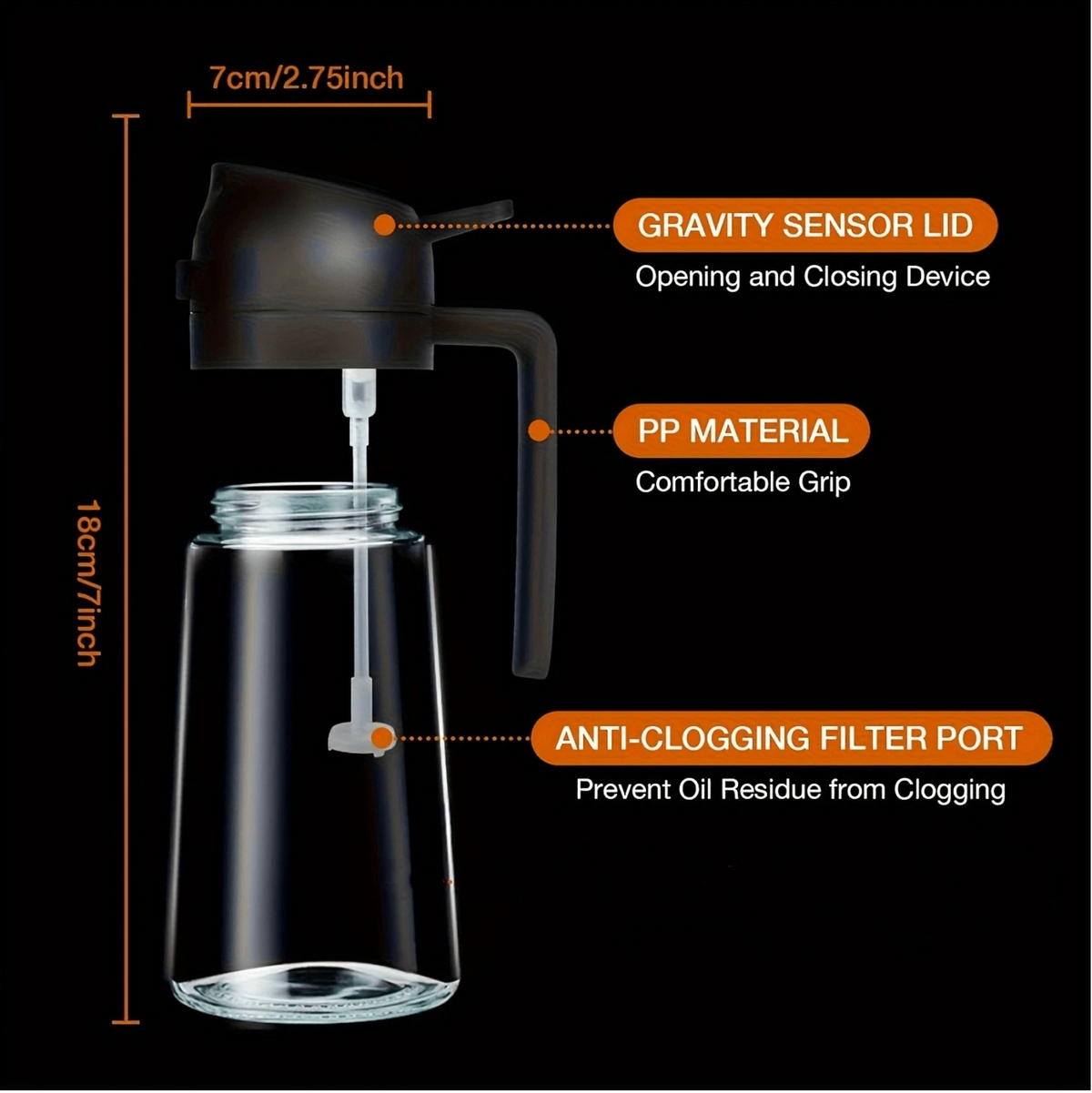 2-in-1 Oil Sprayer & Dispenser Bottle