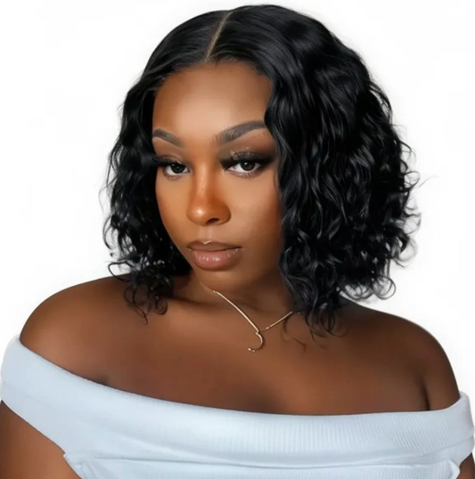 10-Inch Brazilian Deep Wave Curly Bob Wig