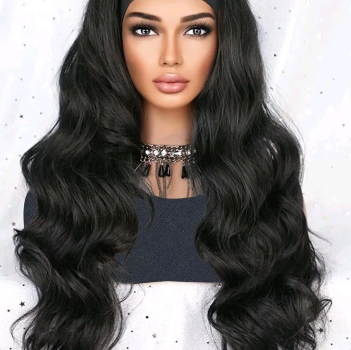 Heat-Resistant Wavy Headband Wig