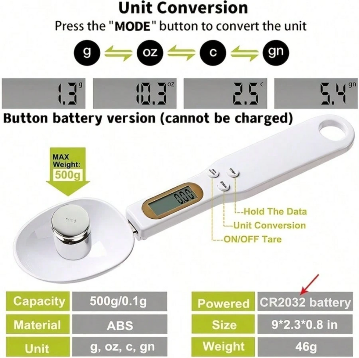 High-Precision Kitchen Scale with LED Display