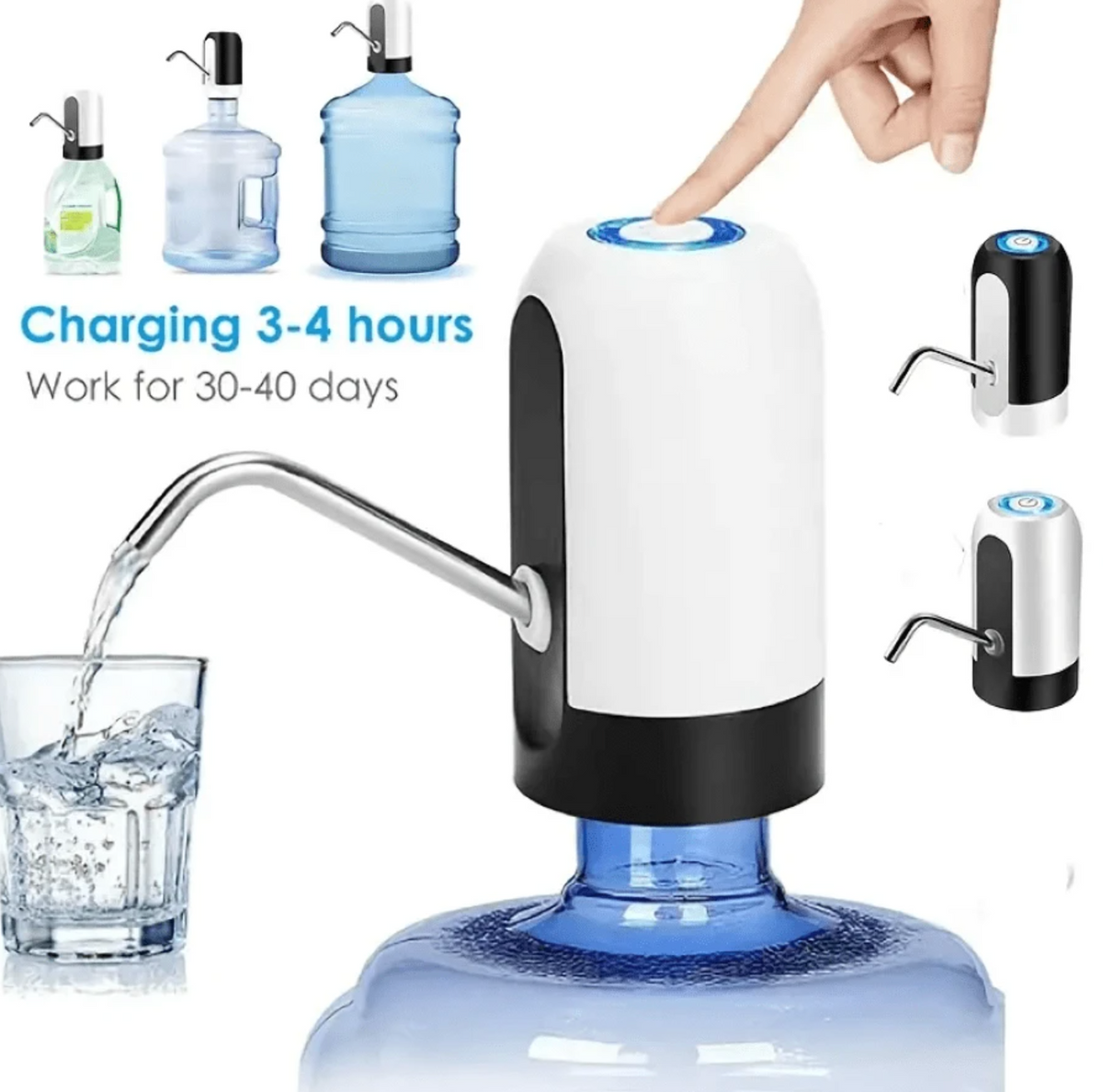 USB Rechargeable Electric Water Bottle Pump