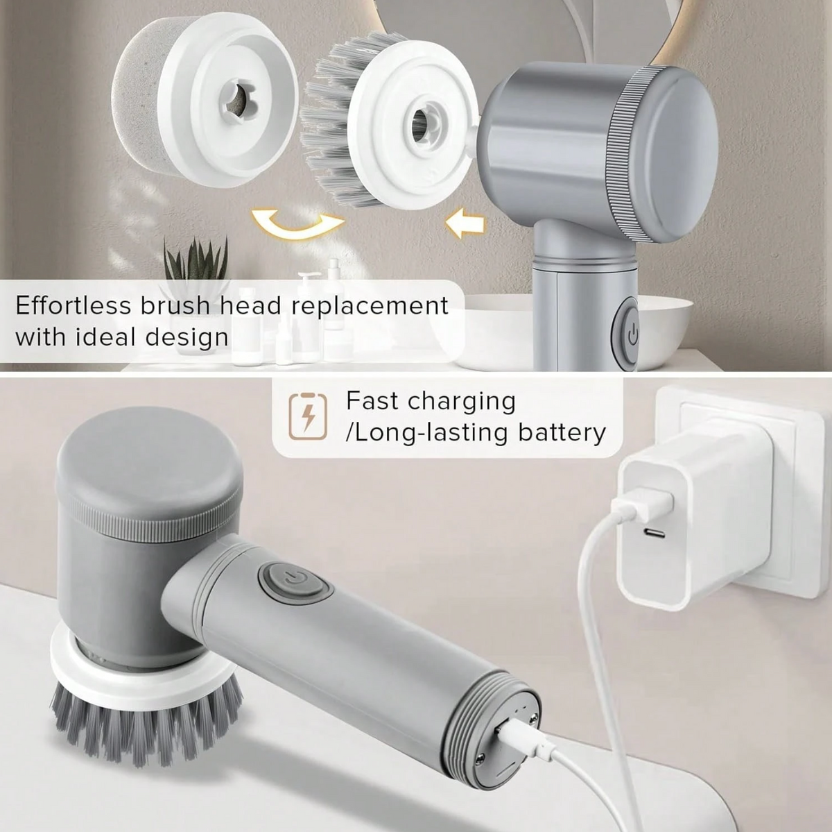 5-in-1 Rechargeable Electric Cleaning Brush