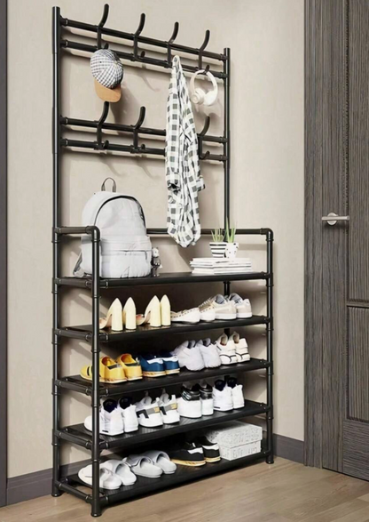 3-in-1 Multi-Tier Shoe & Hat Storage Rack