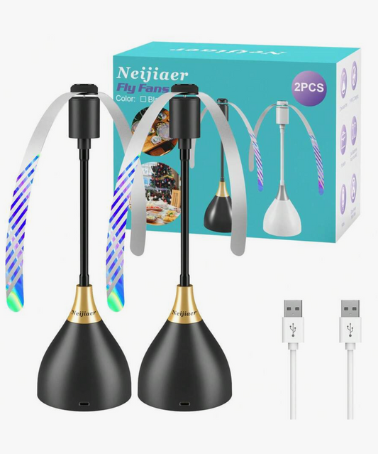 Portable Fly Repellent Fan – USB & Battery Powered Desktop Fly Deterrent