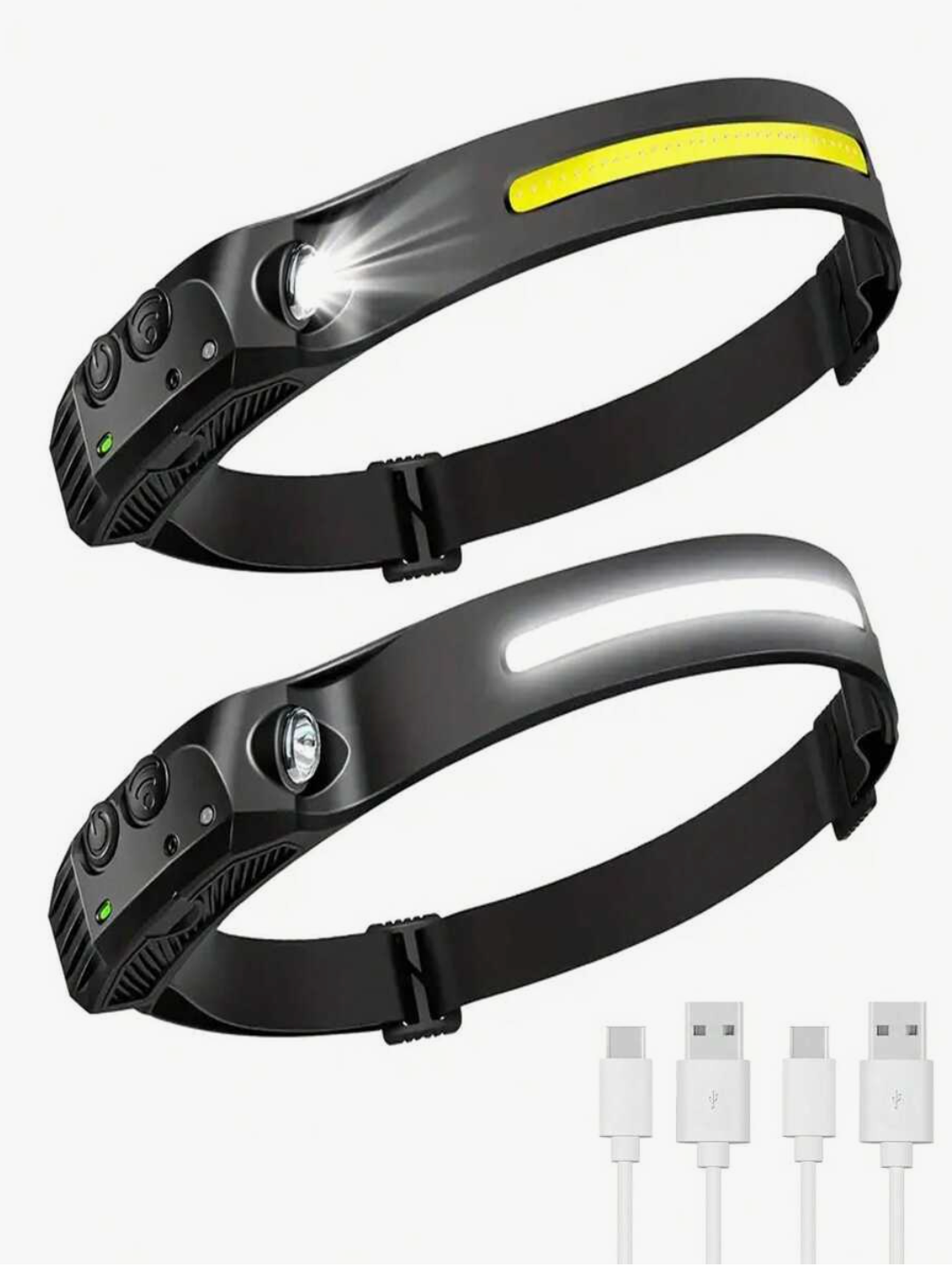 Rechargeable LED Headlamp – 5-LED Waterproof Headlight with 4 Lighting Modes