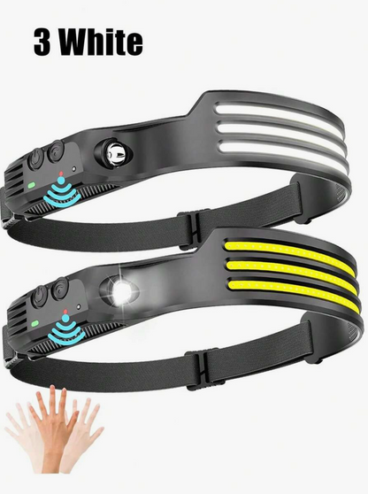 Rechargeable LED Headlamp – 5-LED Waterproof Headlight with 4 Lighting Modes