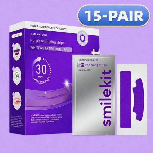 Teeth Whitening Strips – 28-Piece Purple Deep-Cleaning Oral Care Strips