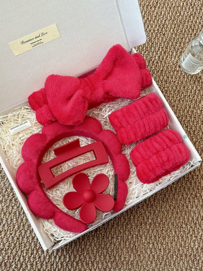 6-Piece Microfiber Spa Headband & Wristband Set