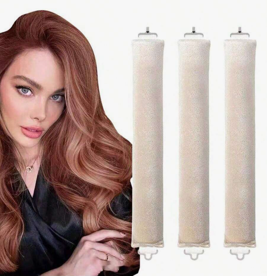 3-Piece Heatless Hair Curler Set